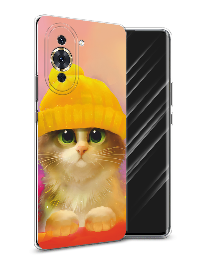 

Чехол Awog на Huawei Nova 10 Pro "Котенок в желтой шапке", Разноцветный, 6109050-2