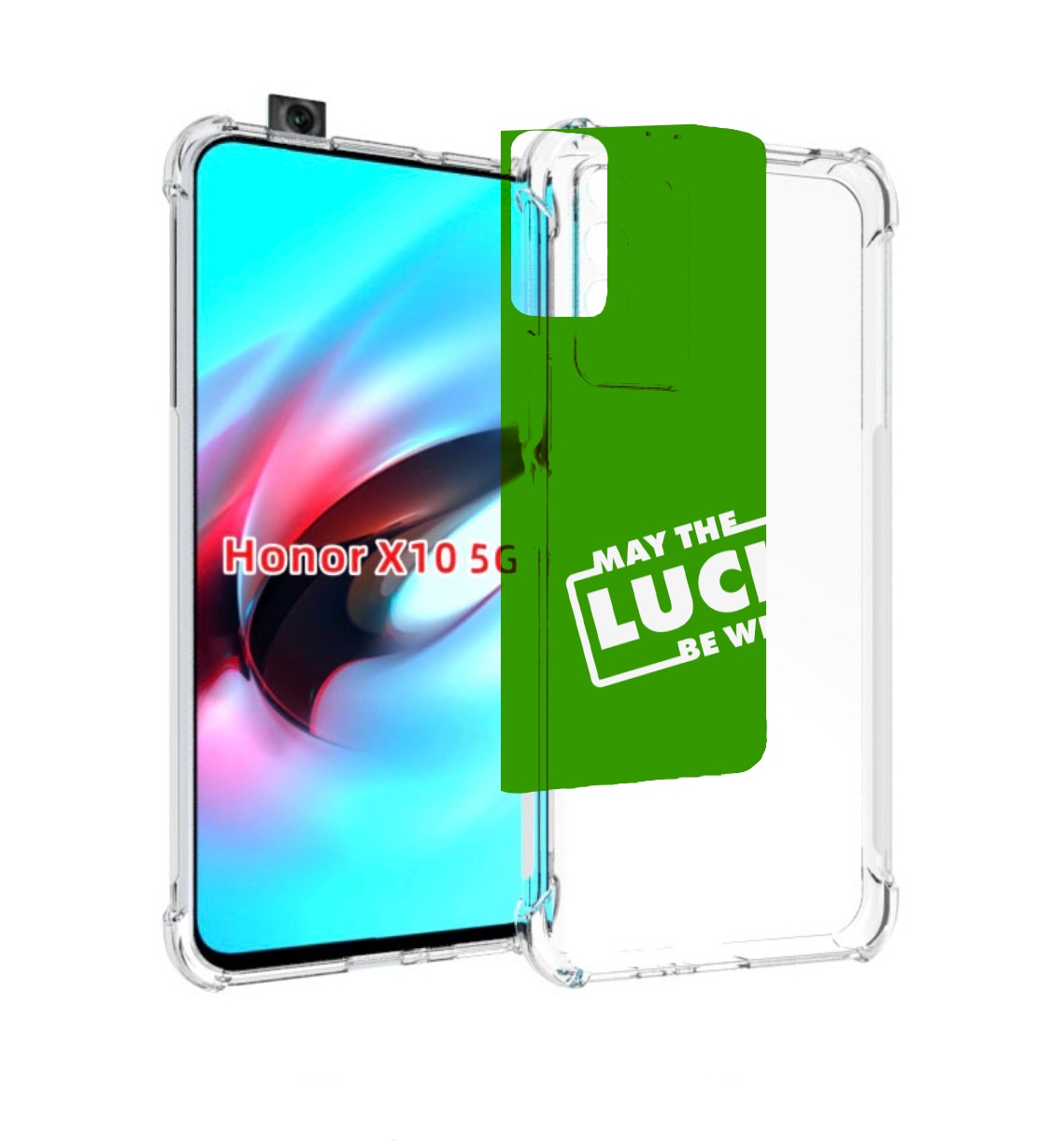 

Чехол MyPads Luck green для Honor X10, Прозрачный, Tocco