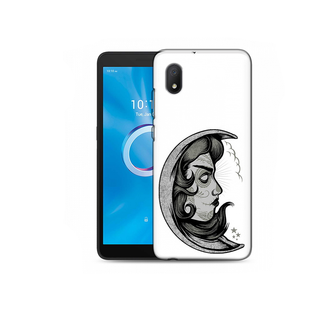 

Чехол MyPads Tocco для Alcatel 1B 5002H черно белая луна с лицом (PT227135.663.680), Tocco