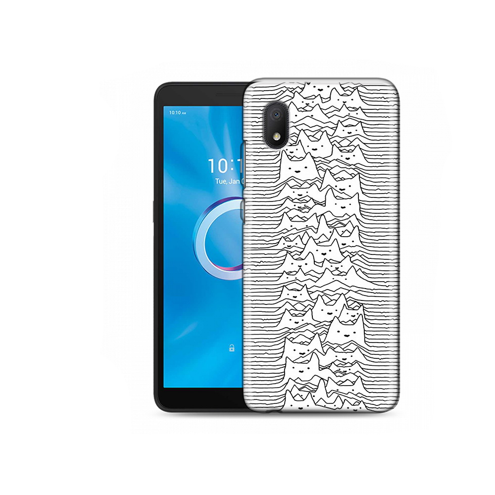 

Чехол MyPads Tocco для Alcatel 1B 5002H черно белые коты 3D (PT227135.663.682), Tocco