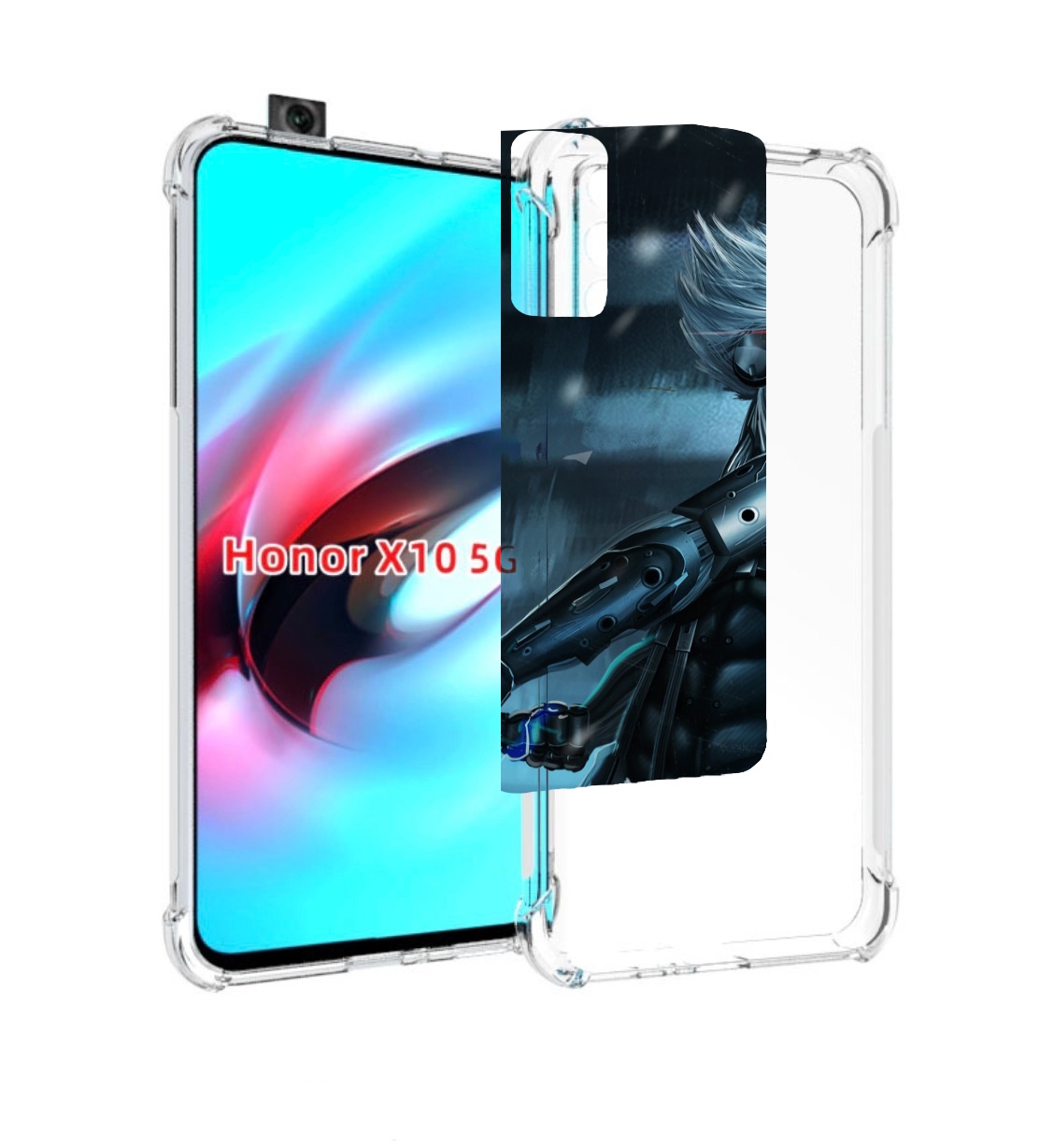 

Чехол MyPads Metal Gear Rising Revengeance для Honor X10, Прозрачный, Tocco