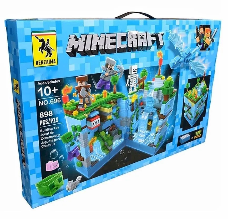 

Конструктор Ледяная Крепость 898 дет, Конструктор MyWorld Minecraft Ледяная Крепость 898 дет.