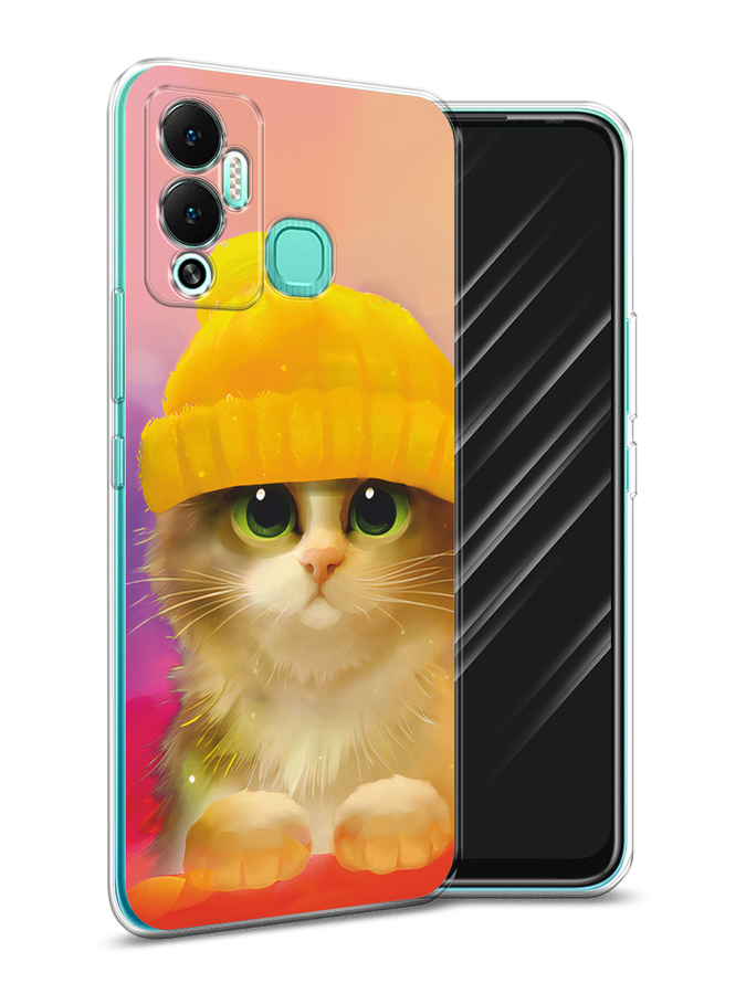 

Чехол Awog на Infinix Hot 12 Play "Котенок в желтой шапке", Разноцветный, 3101750-2