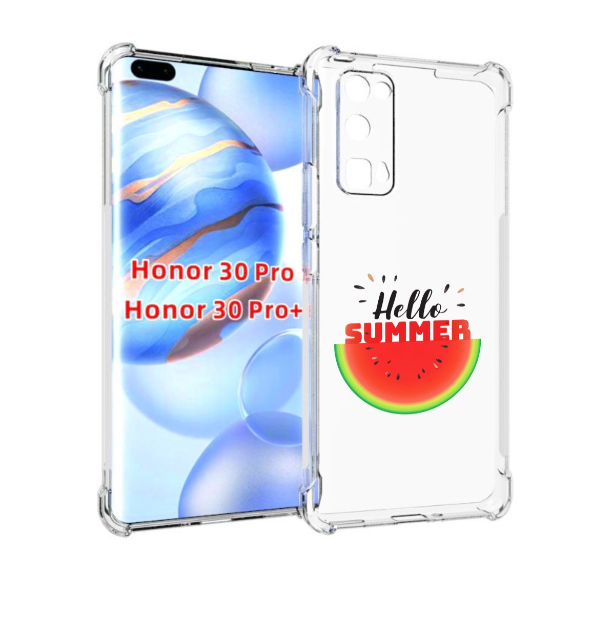 

Чехол бампер MyPads Привет-лето для Honor 30 Pro, Прозрачный, Tocco