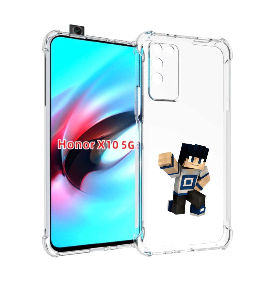 

Чехол MyPads Minecraft-1 для Honor X10, Прозрачный, Tocco