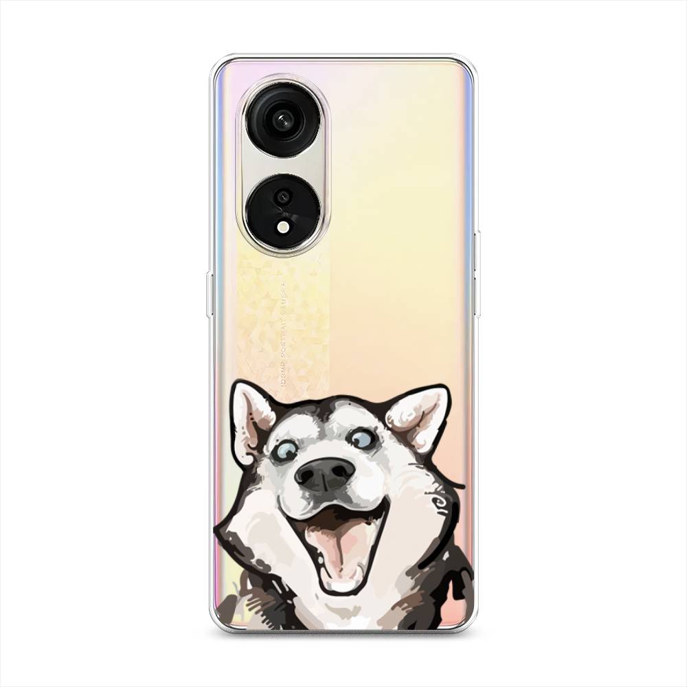 

Чехол Awog на Oppo Reno 8T 5G "Радостный хаски", Белый;голубой;черный, 2513150-1