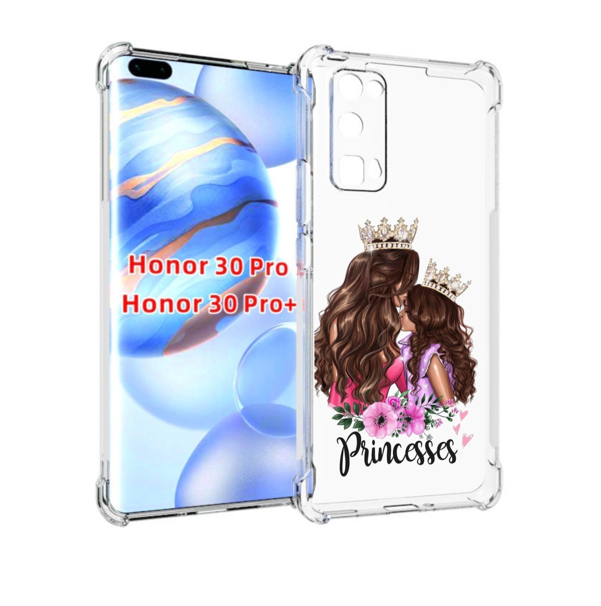 

Чехол бампер MyPads Принцессы женский для Honor 30 Pro Honor, Прозрачный, Tocco