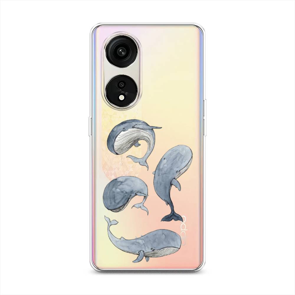 

Чехол Awog на Oppo Reno 8T 5G "Киты", Голубой;белый;прозрачный, 2513150-1