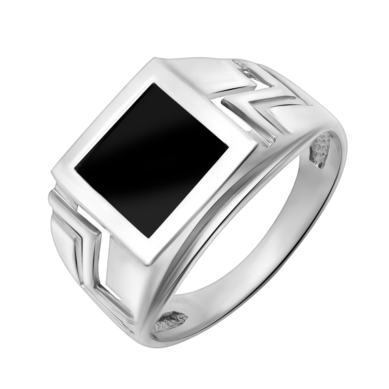 

Кольцо печатка из серебра р. 21,5 ЯХОНТ Золотой 168450, оникс искусственный, 168450