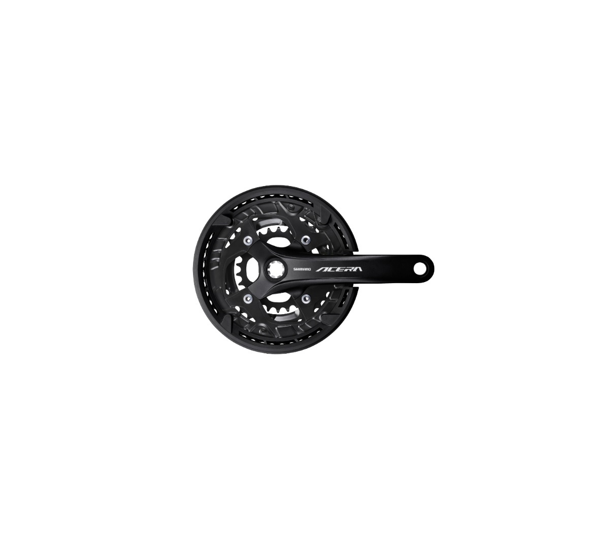 

Система Shimano Acera, FC-T3010, 44/32/22T, 3x9 скоростей, 170мм, квадрат, с защи, Черный