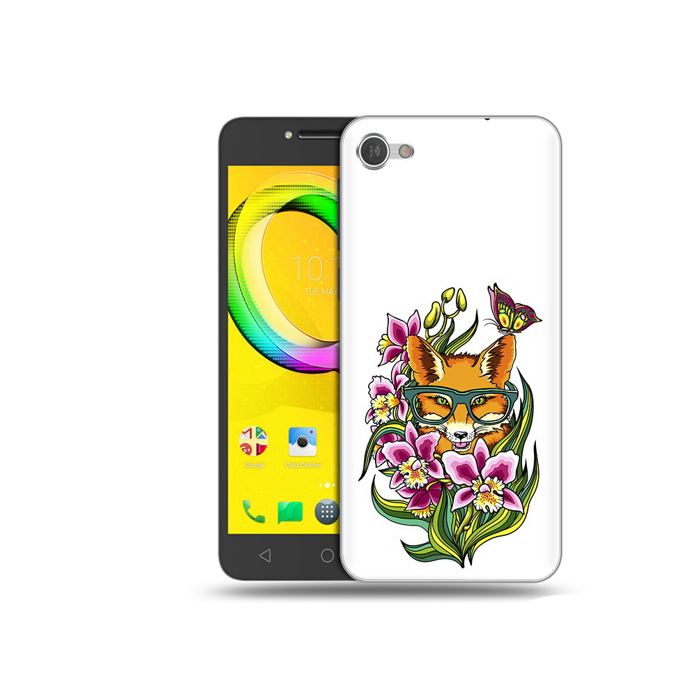 

Чехол MyPads Tocco для Alcatel A5 Лиса в цветах (PT67387.664.108), Прозрачный, Tocco