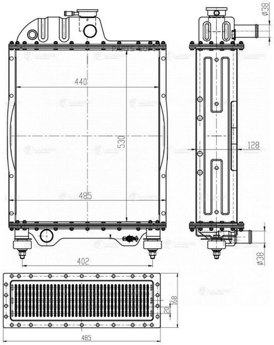 

Радиатор Охл. Дл С/Т Дэм-310/Члмз-310 С Двиг. Д-245 (Алюм., 5-Ти Рд.) (Lrc 0623)