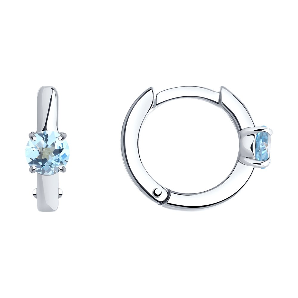 

Серьги конго из серебра SOKOLOV 92022393, топаз, 92022393