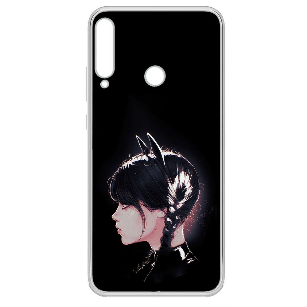 

Чехол-накладка Krutoff Clear Case Уэнсдей Аддамс - Кошка Уэнсдей для Huawei P40 Lite E