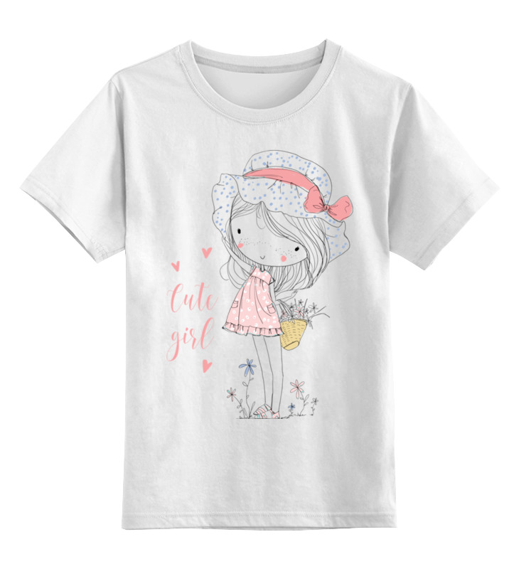 Детская футболка Printio Маленькая девочка цв.белый р.128