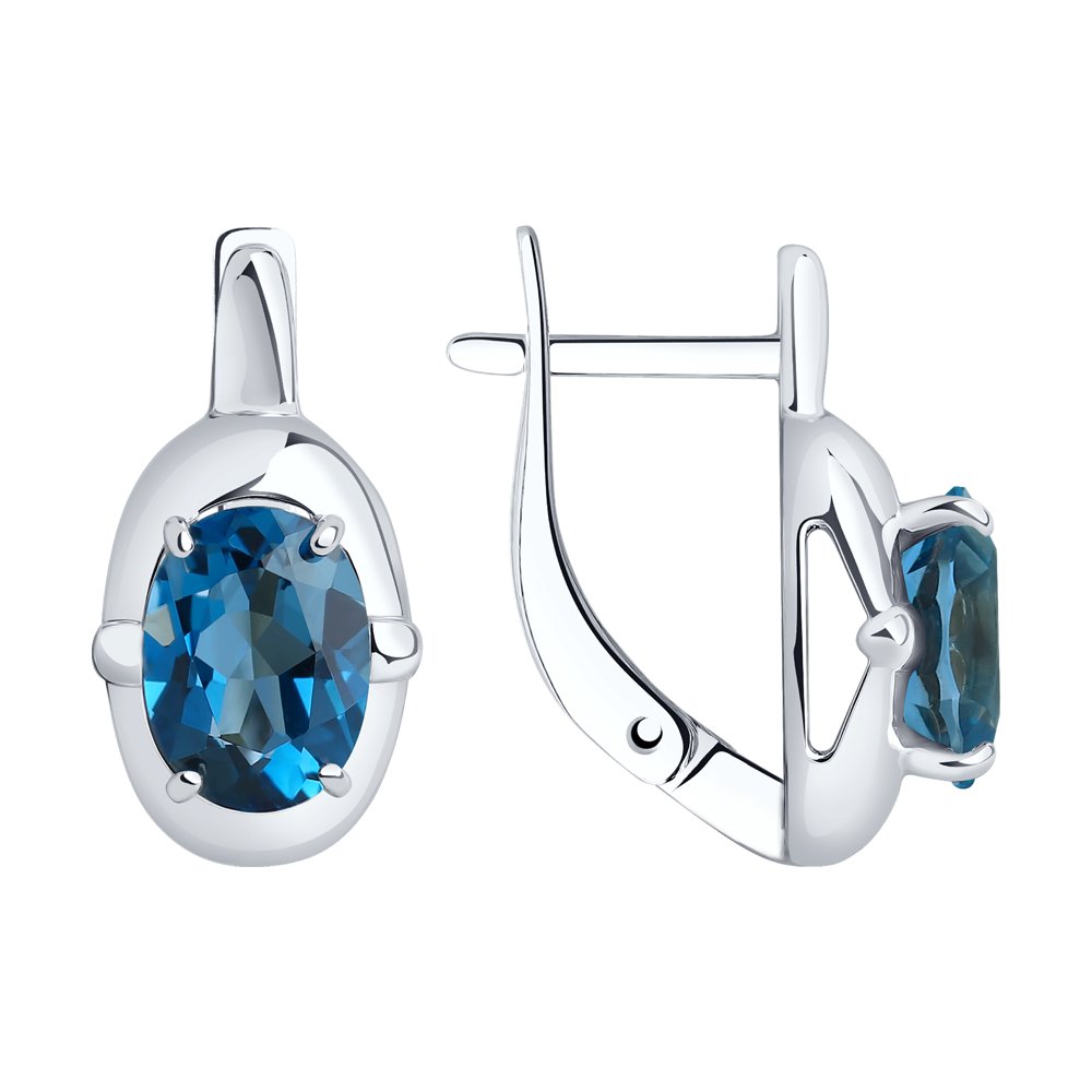 

Серьги из серебра SOKOLOV 92022368, топаз, 92022368