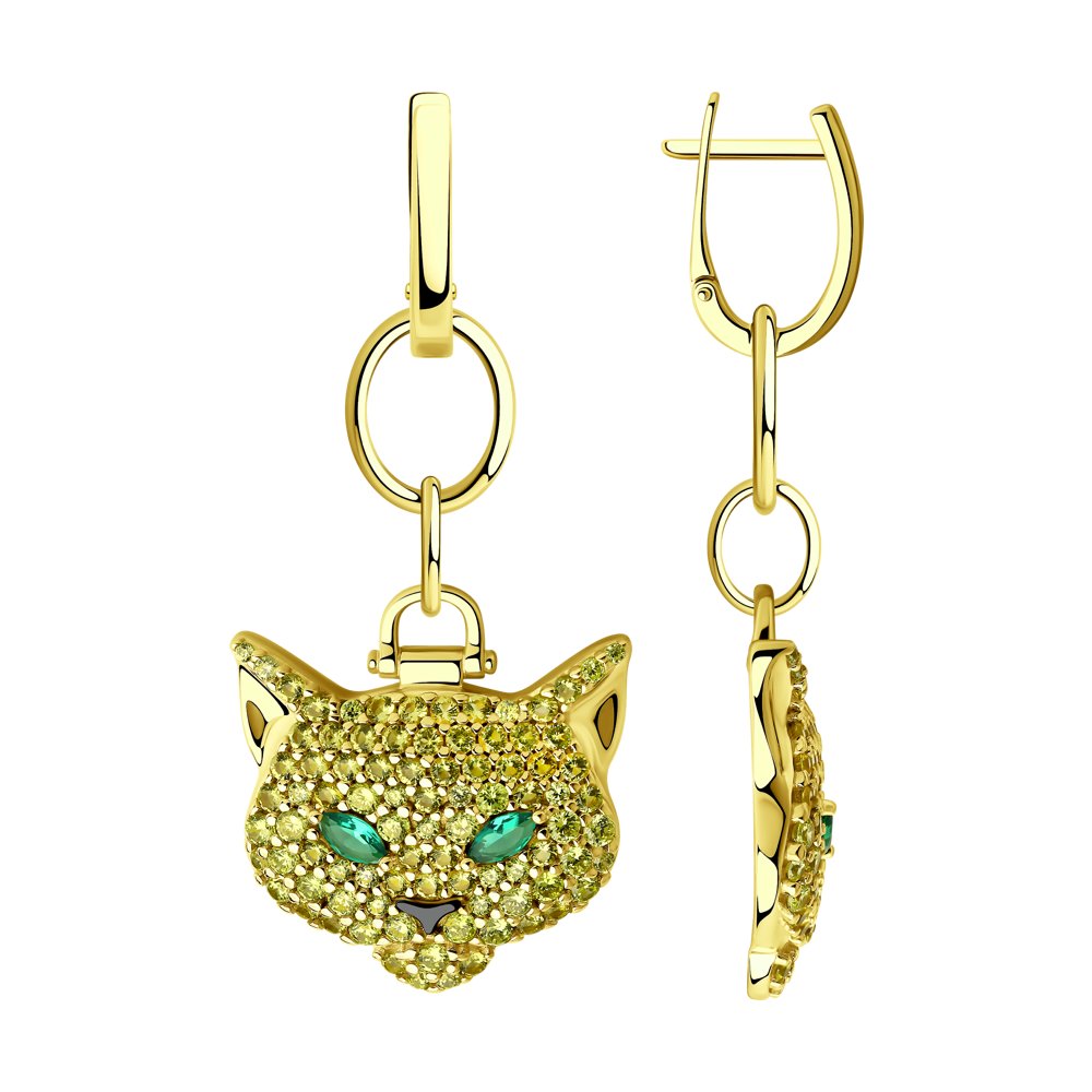 

Серьги из серебра с фианитом SOKOLOV 93020938, 93020938