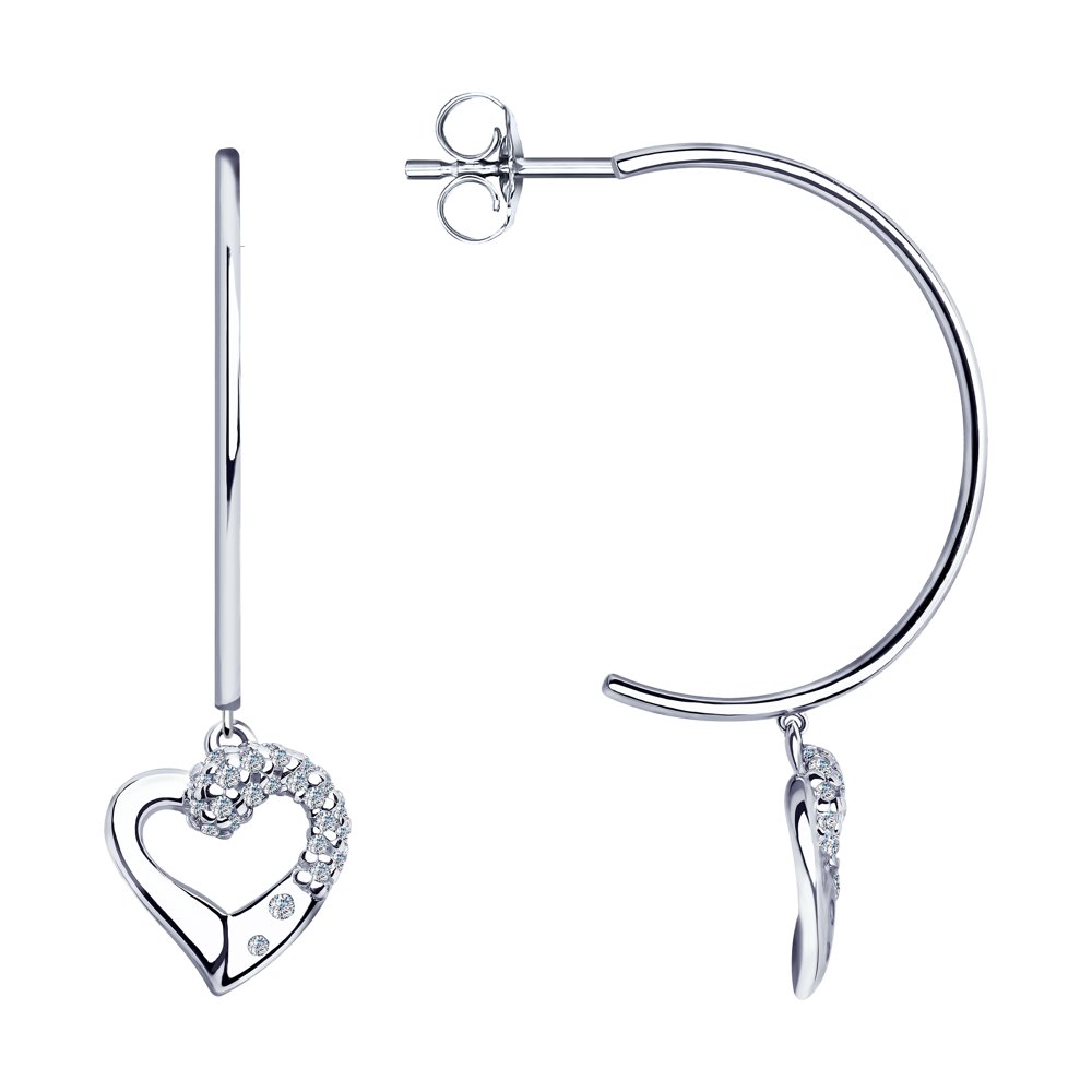 

Серьги из серебра с фианитом SOKOLOV 94023329, 94023329