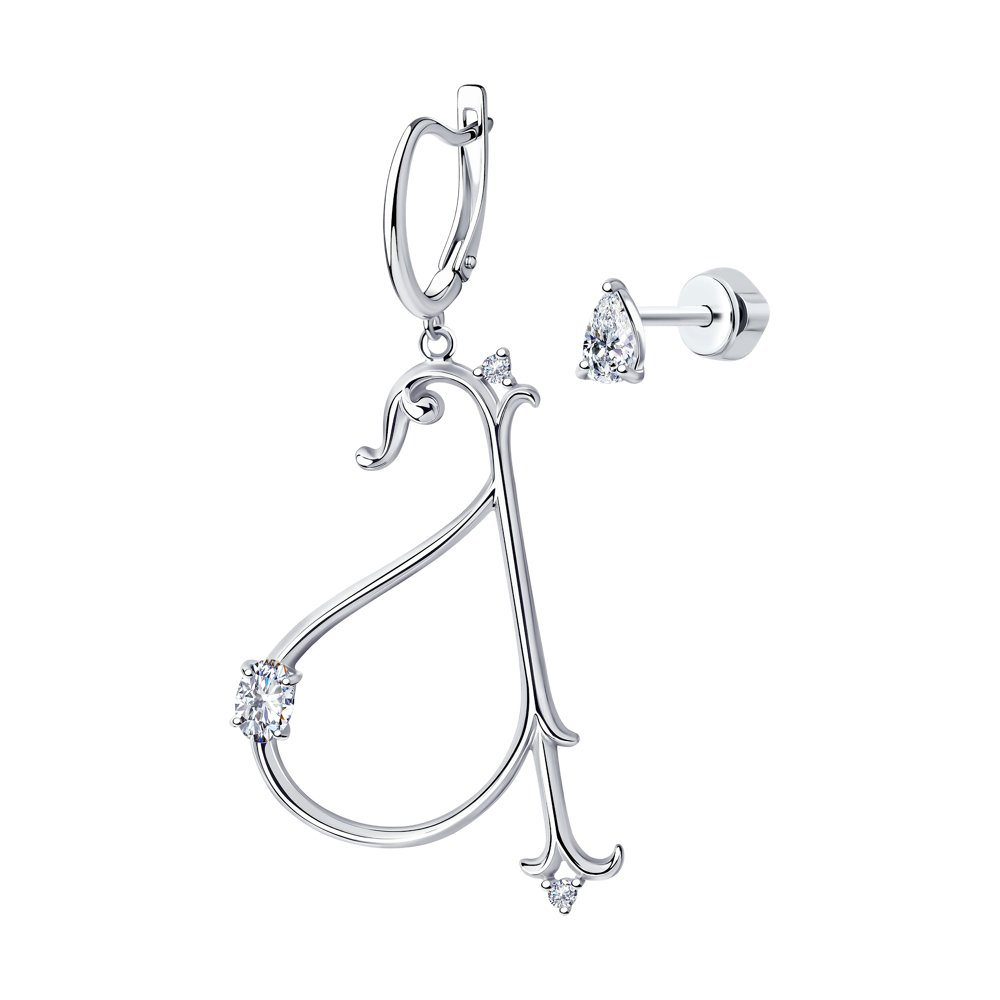 

Серьги из серебра с фианитом SOKOLOV 94024362, 94024362