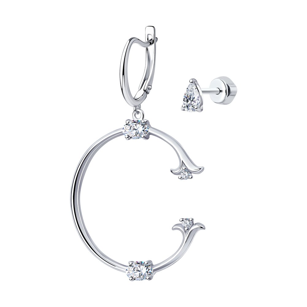 

Серьги из серебра с фианитом SOKOLOV 94024484, 94024484