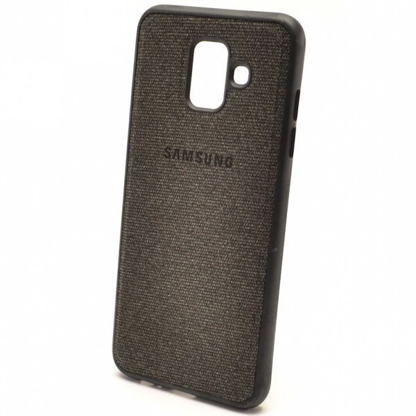 фото Чехол silicone case (aaa) jeans series для samsung j600f galaxy j6 (2018) (черный) epik