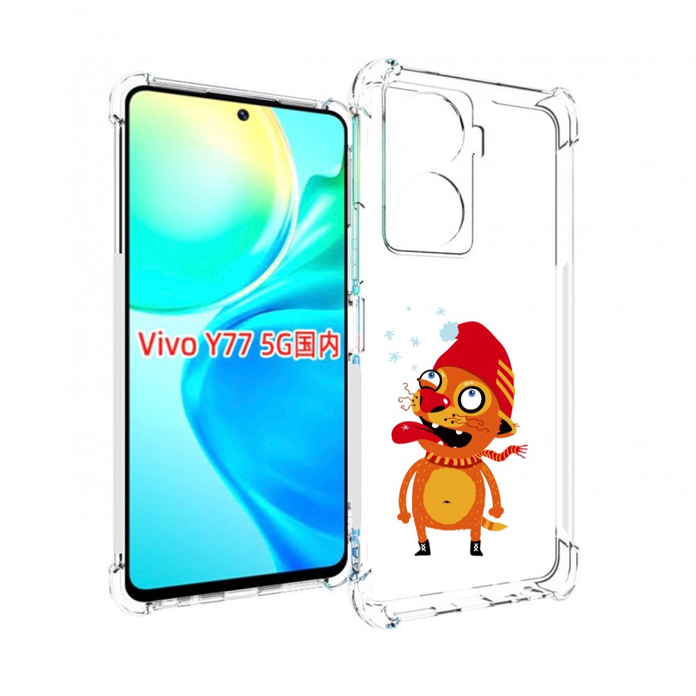 

Чехол MyPads Зимний кот для Vivo Y77 5G, Прозрачный, Tocco