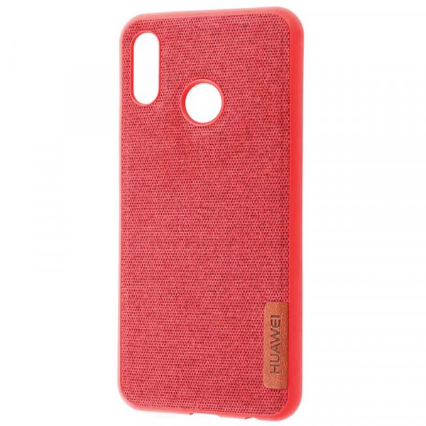 фото Tpu чехол label case textile для huawei p20 lite (красный) epik