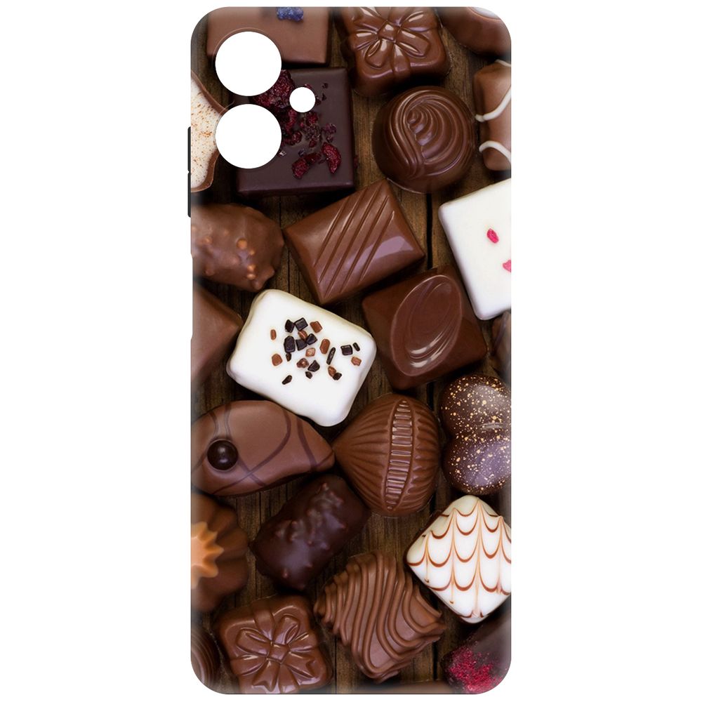 

Чехол-накладка Krutoff Soft Case Конфеты для Samsung Galaxy A06 (A065) черный