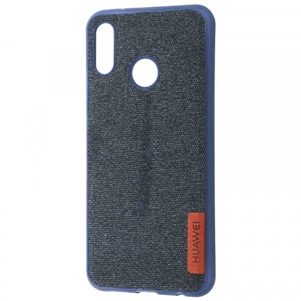 фото Tpu чехол label case textile для huawei p20 lite (синий) epik