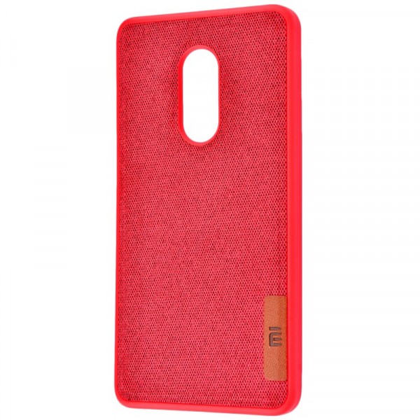 фото Tpu чехол label case textile для xiaomi redmi 5 plus / redmi note 5 (sc) (красный) epik