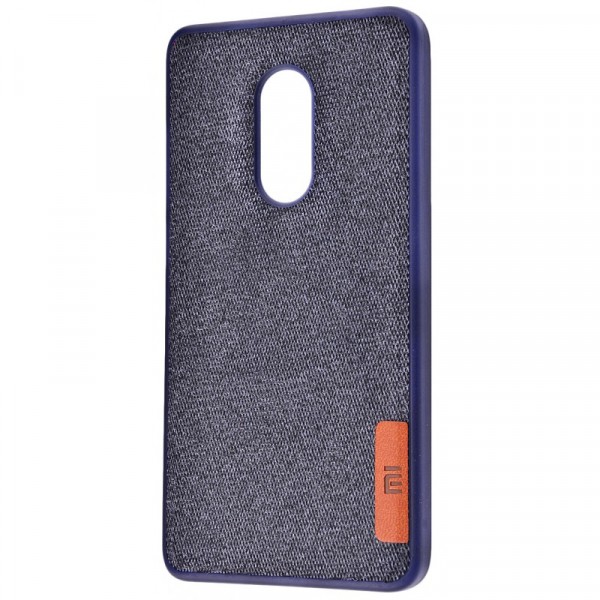 фото Tpu чехол label case textile для xiaomi redmi 5 plus / redmi note 5 (sc) (синий) epik