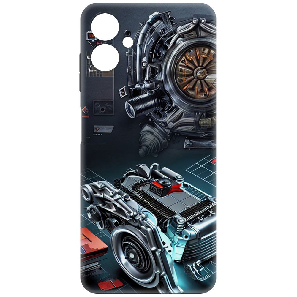 

Чехол-накладка Krutoff Soft Case Моторы для Samsung Galaxy A06 (A065) черный