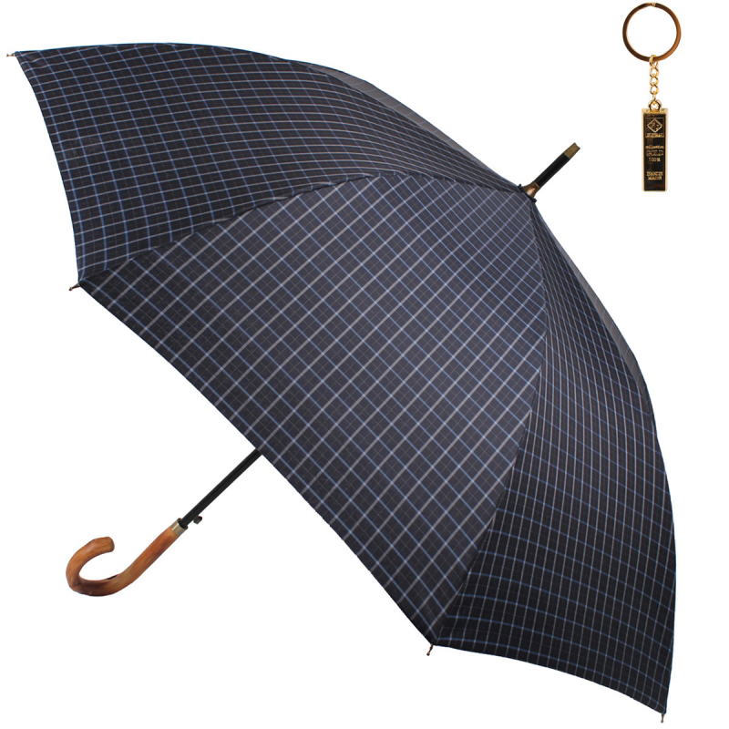 Комплект брелок+зонт трость мужской полуавтоматический Flioraj 23241 FJ синий