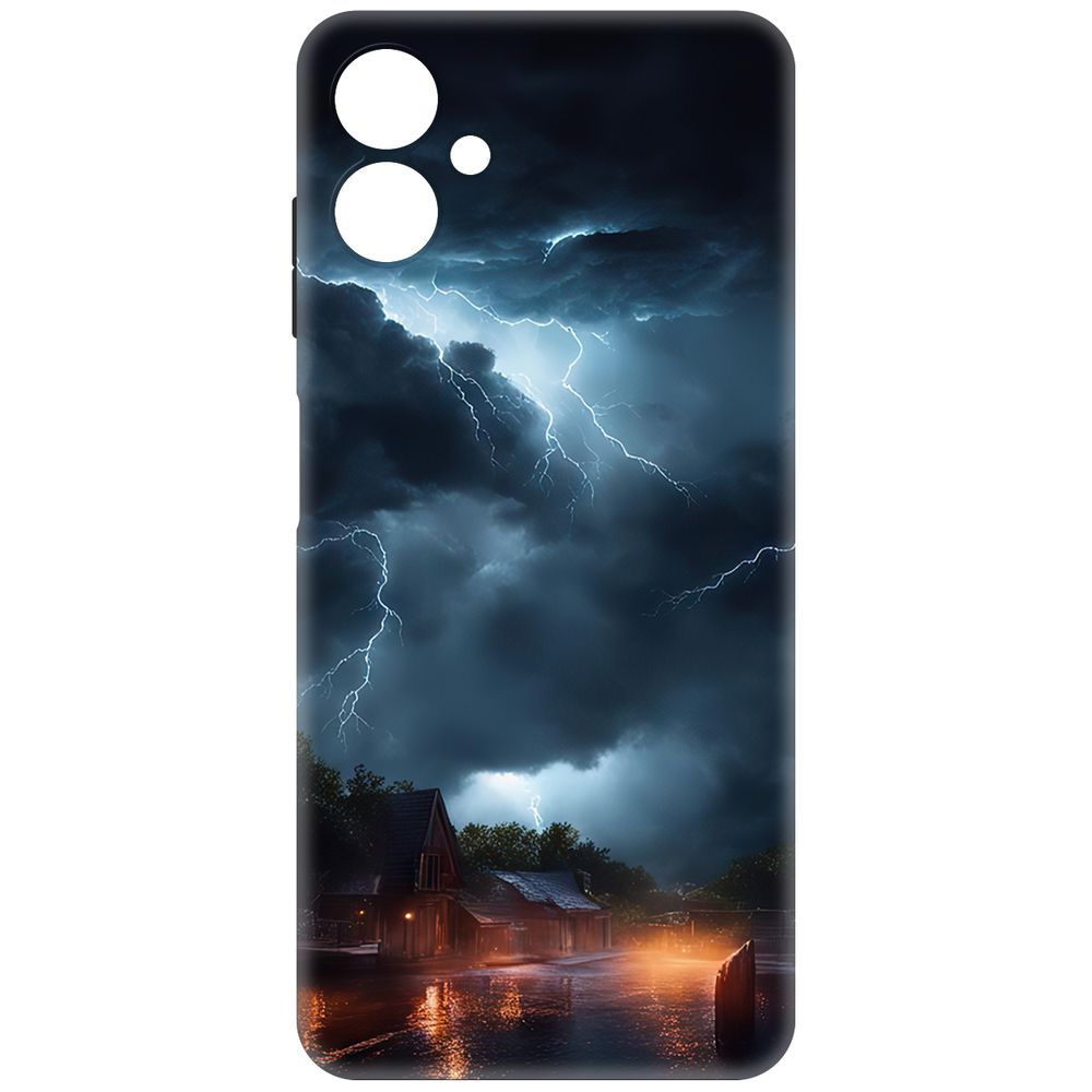 

Чехол-накладка Krutoff Soft Case Ночная гроза для Samsung Galaxy A06 (A065) черный