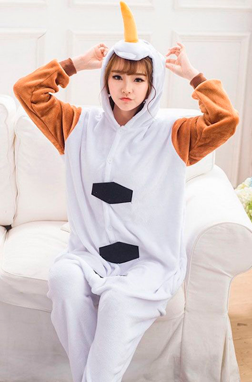 

Кигуруми мужской NoBrand 10282-27 белый L, 10282-27