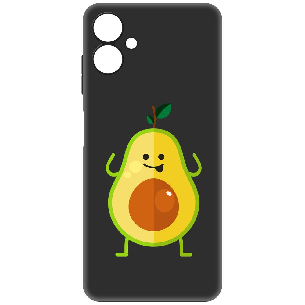 

Чехол-накладка Krutoff Soft Case Авокадо Веселый для Samsung Galaxy A06 (A065) черный