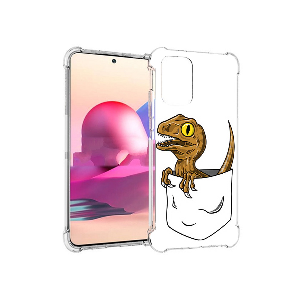 

Чехол MyPads Tocco для Xiaomi Redmi Note 10S динозавр в кармане (PT158704.257.327), Прозрачный, Tocco