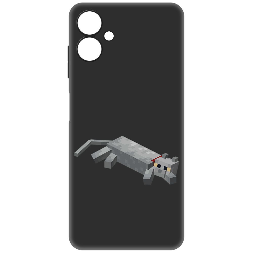 

Чехол-накладка Krutoff Soft Case Minecraft-Кошка для Samsung Galaxy A06 (A065) черный