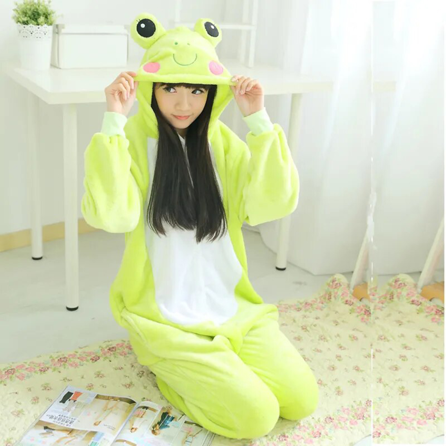 

Кигуруми женский NoBrand 10282-32 зеленый M, 10282-32