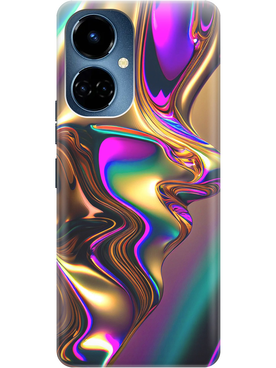 

Силиконовый чехол на Tecno Camon 19 / 19 Pro с принтом "Золотистая абстракция", Прозрачный;золотистый;фиолетовый, 778675831