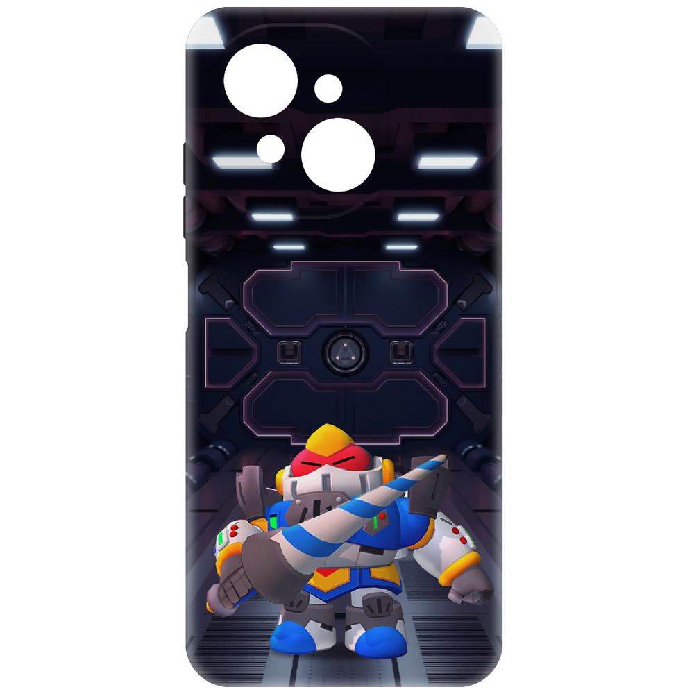 

Чехол-накладка Krutoff Soft Case Brawl Stars - Паладин Вольт-Меха для Tecno Spark Go 1, Черный
