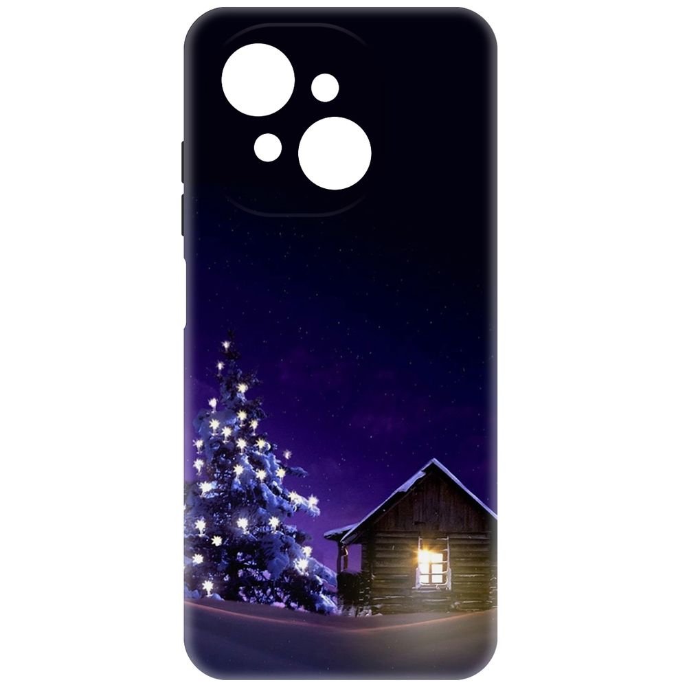 

Чехол-накладка Krutoff Soft Case Зимний домик для Tecno Spark Go 1 черный