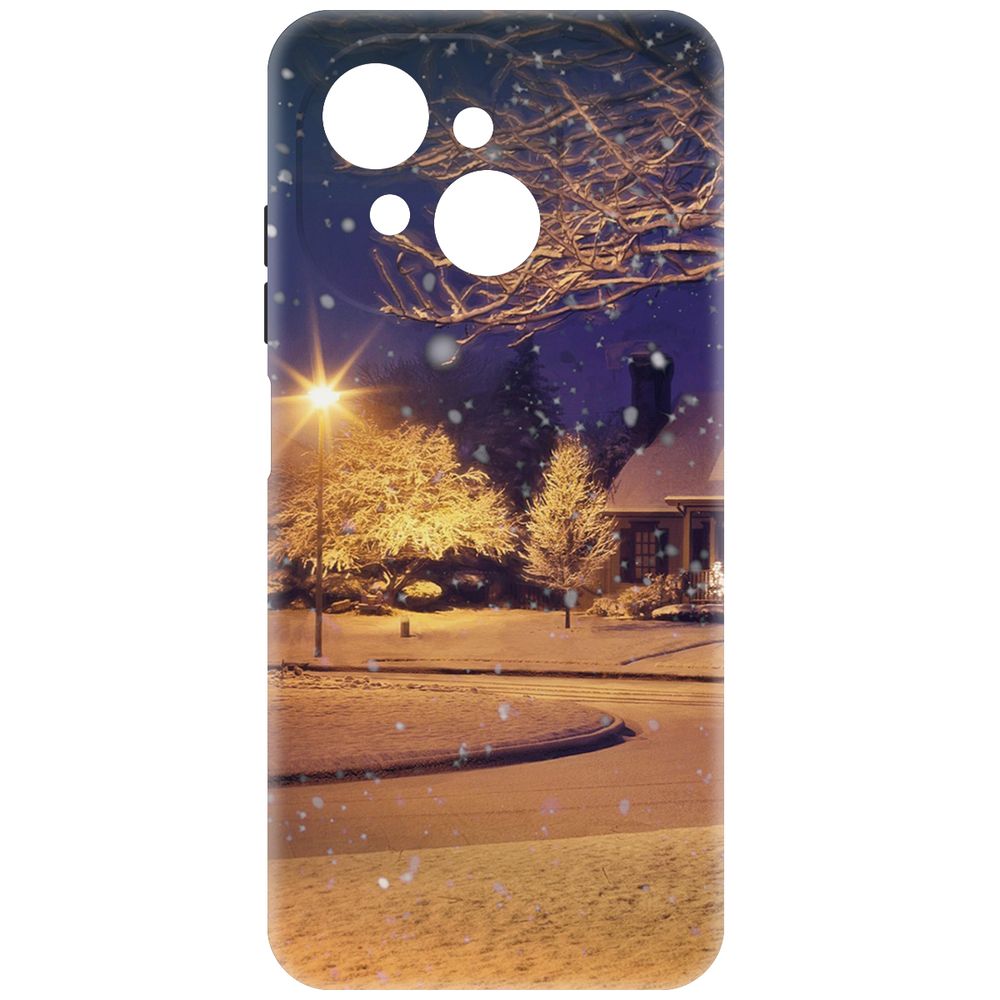 

Чехол-накладка Krutoff Soft Case Зимняя сказка для Tecno Spark Go 1 черный