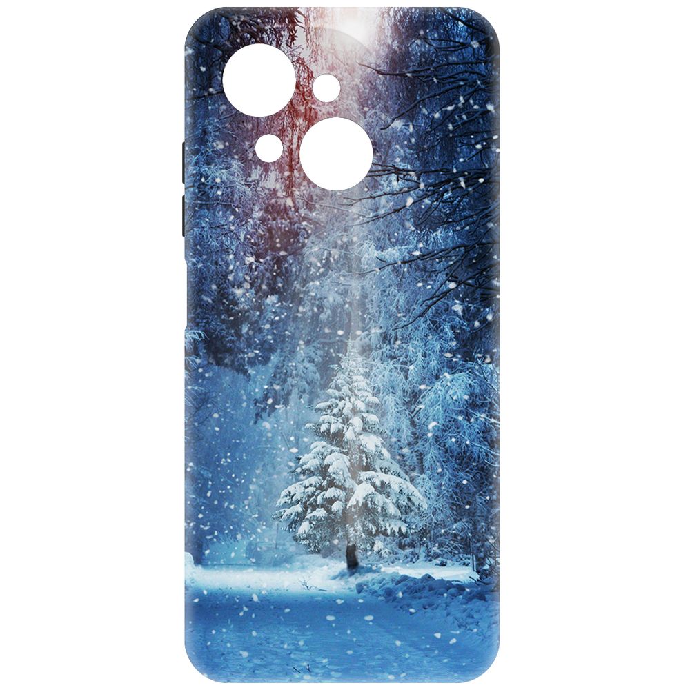 

Чехол-накладка Krutoff Soft Case Лесная ель для Tecno Spark Go 1 черный