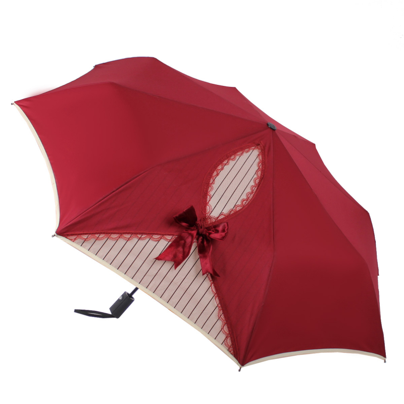 Зонт складной женский автоматический Flioraj 20003 FJ красный