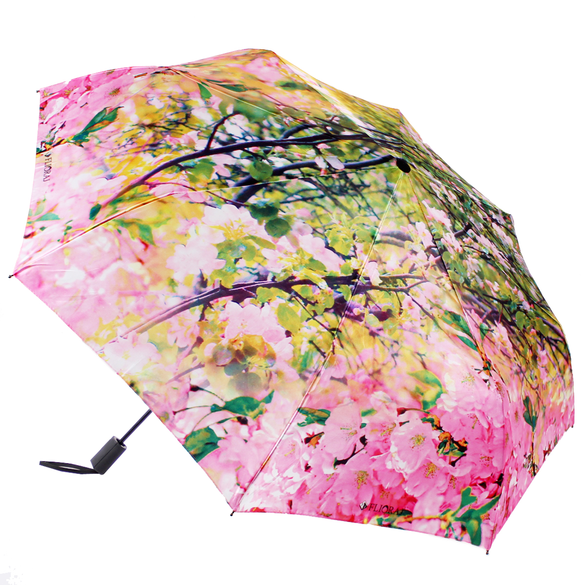 Зонт складной женский автоматический Flioraj 231216 FJ розовый