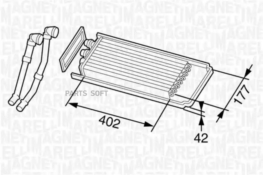 MAGNETI MARELLI 350218325000 BR325MM_радиатор отопителя! \IVECO Stralis