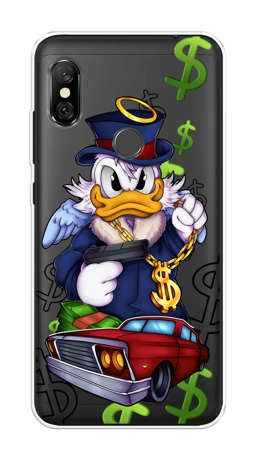 

Чехол на Xiaomi Redmi 6 Plus/6 Pro/A2 Lite "Scrooge McDuck with a Gold Chain", Красный;синий;белый, 34650-6