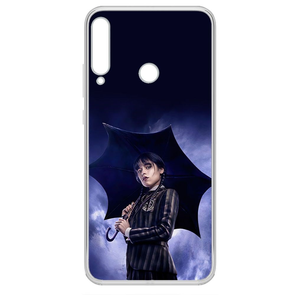 

Чехол-накладка Krutoff Clear Case Уэнсдей Аддамс - Уэнсдей под зонтом для Huawei Y7P