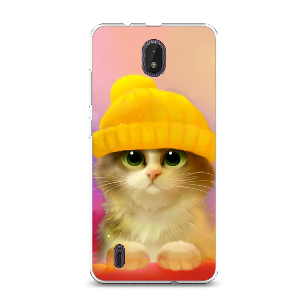 фото Силиконовый чехол "котенок в желтой шапке" на nokia c01 plus awog